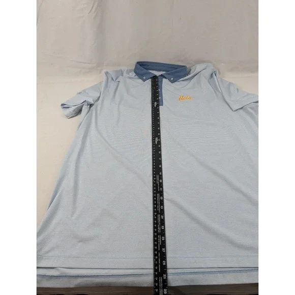 Johnnie O Shirt Mens XXL Blue UCLA Bruins Performance Polo Striped  Preppy - Picture 6 of 7